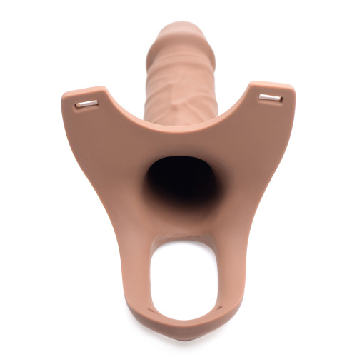 Hollow Silicone Dildo Strap-on - Flesh  2