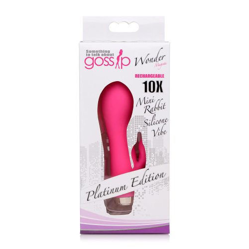 Wonder Mini Rabbit Silicone Vibrator - Pink  2