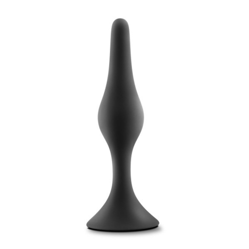 Anal Adventures Platinum - Silicone Beginner Plug  - Medium - Black  5