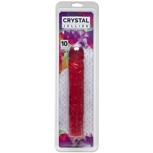 Crystal Jellies Classic Dong 10 Inch - Pink  2