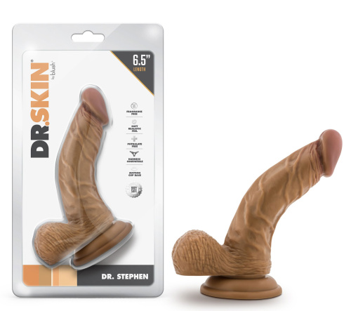 Dr. Skin - Dr. Stephen - 6.5 Inch Dildo With Balls - Tan  3