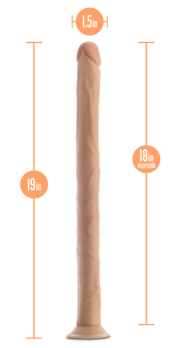 Dr. Skin - 19 Inch Dildo - Beige  4