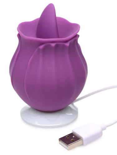 Inmi - Bloomgasm Wild Violet Licking Silicone Stimulator - Violet  5