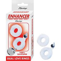 Enhancer Dual Love Rings - Clear