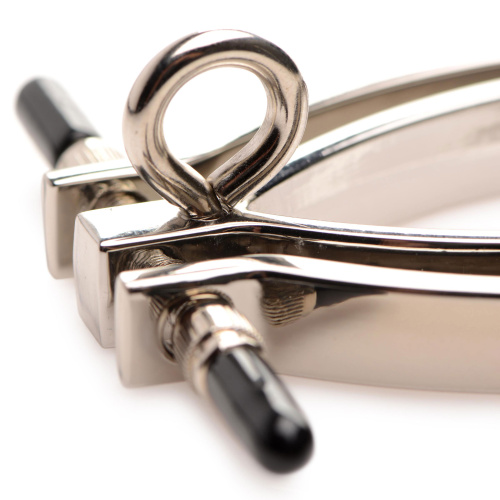 Pussy Tugger Adjustable Pussy Clamp With Leash - Silver  5