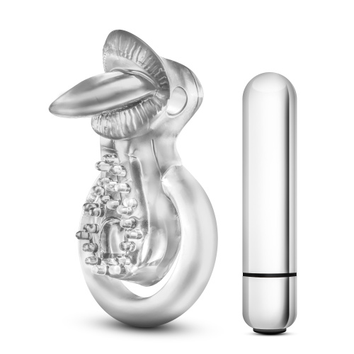 Stay Hard - 10 Function Vibrating Tongue Ring - Clear  3
