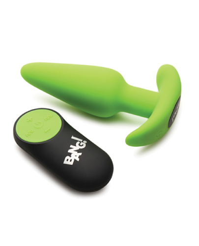 Glow in the Dark Butt Plug With Remote - Green  2