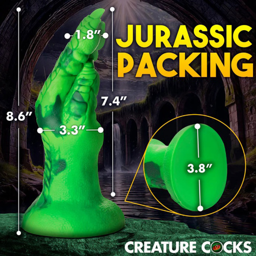 Raptor Claw Fisting Silicone Dildo - Green  4