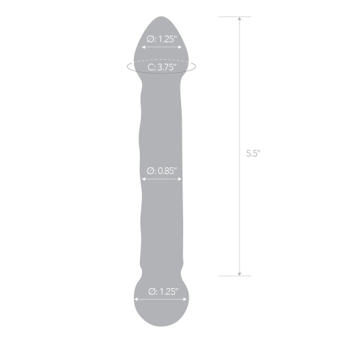 6.5 Inch Full Tip Textured Glass Dildo  4