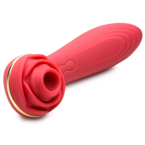 Bloomgasm Passion Petals 10x Suction Rose Vibrator - Red  4