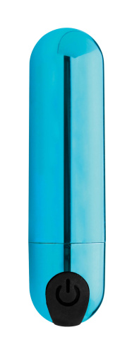10x Rechargeable Vibrating Metallic Bullet - Blue  3