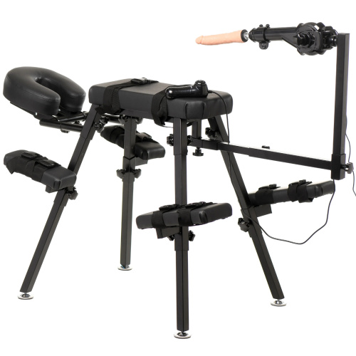 Obedience Bench With Sex Machine - Black  4