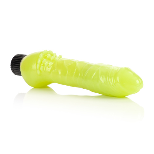 Glow-in-the-Dark Jelly Penis Vibe 7 Inches - Green  3