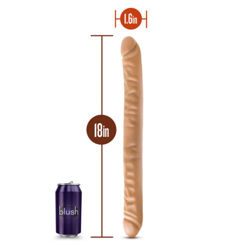 Dr. Skin - 18 Inch Double Dildo - Mocha  2