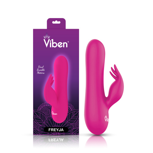 Freyja Mini Triple Ticklers Rabbit Vibe - Hot Pink  3