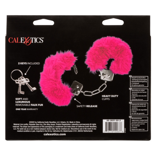Ultra Fluffy Furry Cuffs - Pink  2
