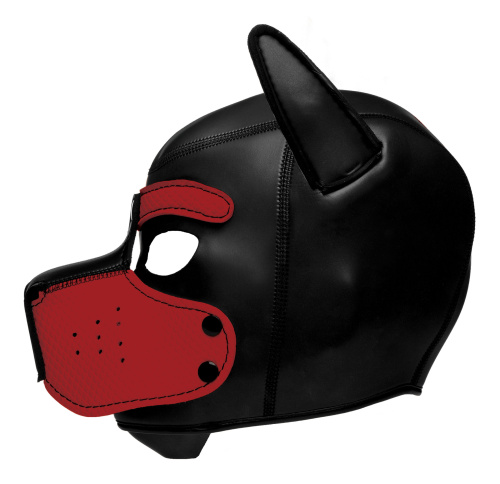 Spike Neoprene Puppy Hood - Red  2