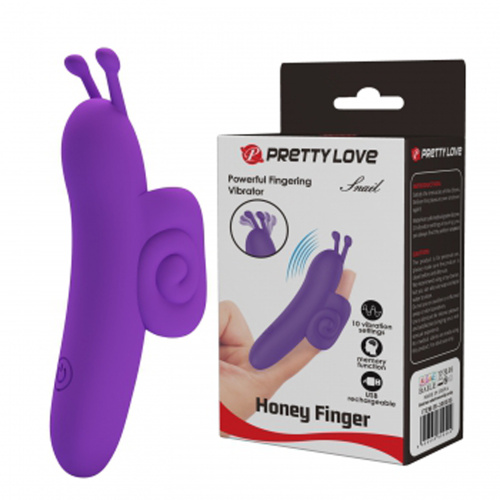 Snail Honey Finger Vibrator - Purple  2