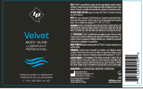 ID Velvet Body Glide 1.7 Oz  2