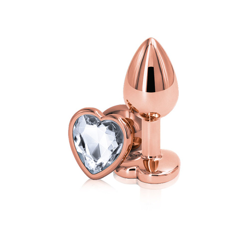 Rear Assets - Rose Gold Heart - Small - Clear  2