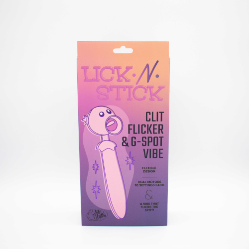 Lick n' Stick Clit Flicker and G-Spot Vibrator - Pink  2