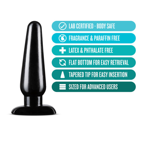 Anal Adventures - Basic Anal Plug - Large - Black  5
