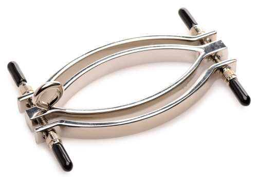 Pussy Tugger Adjustable Pussy Clamp With Leash - Silver  3