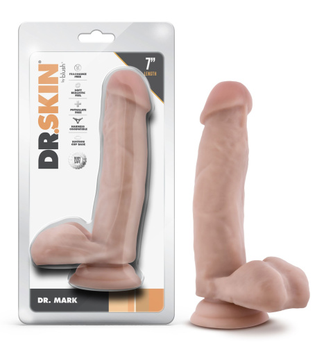 Dr. Skin - Dr. Mark - 7 Inch Dildo With Balls -  Beige  3