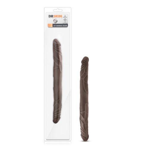 Dr. Skin - 14 Inch Double Dildo - Chocolate  2