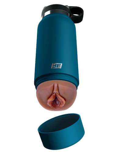 Fuck Flask - Private Pleaser - Blue Bottle - Brown  2
