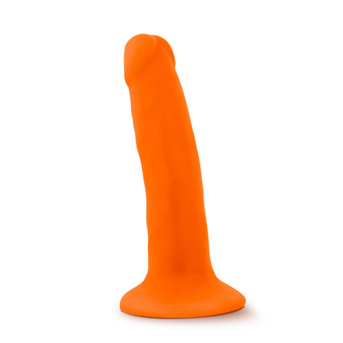 Neo - 5.5 Inch Dual Density Cock - Neon Orange  3