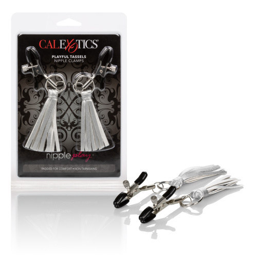 Nipple Play Playful Tassels Nipple Clamps -  Silver  3