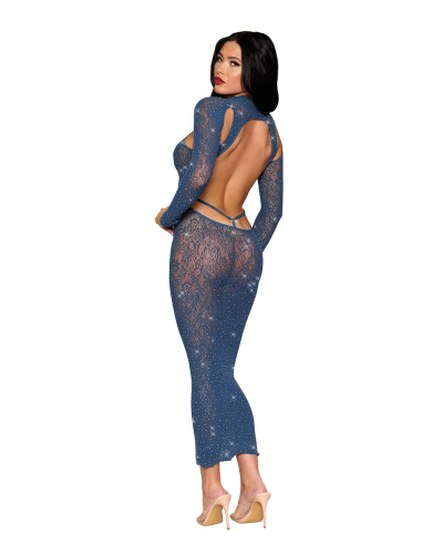 Bodystocking Gown Dmnd - One Size - Navy  2