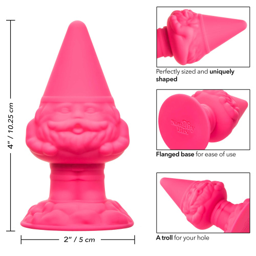 Naughty Bits Anal Gnome Gnome Butt Plug - Pink  3