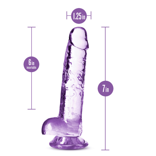 Naturally Yours - 7 Inch Crystalline Dildo -  Amethhyst  5