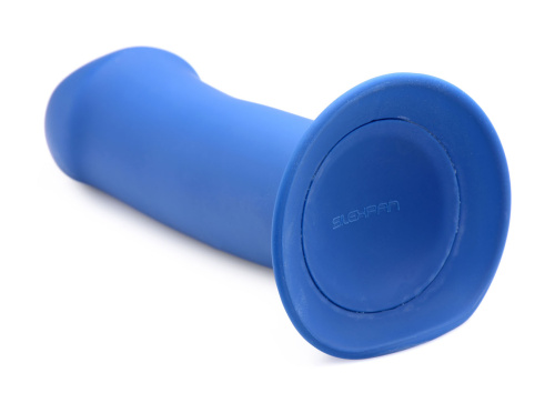 Squeezable Thick Phallic Dildo - Blue  4
