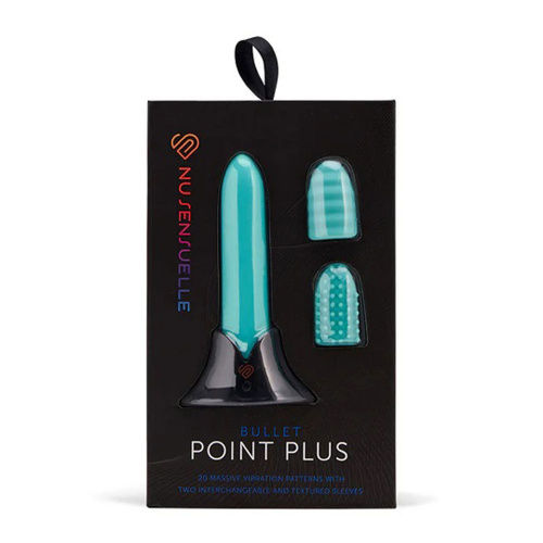 Nu Sensuelle Point Plus Bullet With Textured Sleeves - Tiffany Blue  2