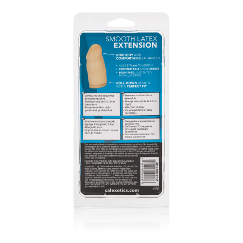 3 Inch Smooth Latex Extension - Ivory  2
