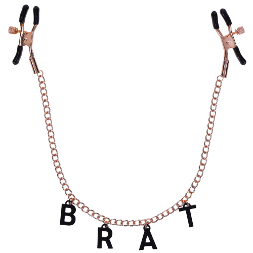 Brat Charmed Nipple Clamps - Rose Gold  3