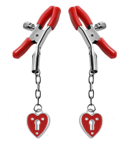 Charmed Heart Padlock Nipple Clamps  2