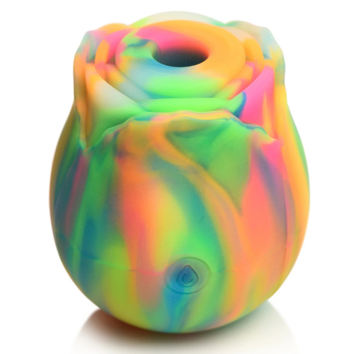 Glow Rose Glow-in-the-Dark Rose Clit Stimulator - Rainbow  2