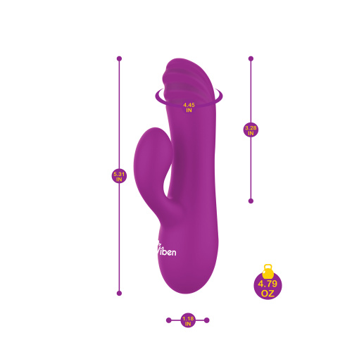 Jolie Mini Pleasure Ridges Rabbit Vibe - Berry  5