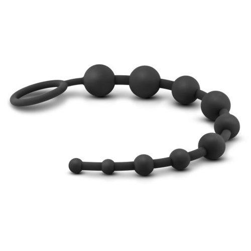 Anal Adventures - Platinum - Silicone 10 Anal   Beads - Black  3