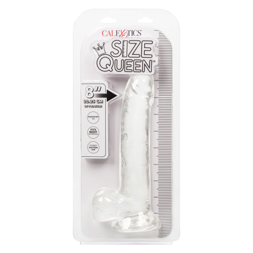 Size Queen 8 inch/20.25 Cm - Clear  2