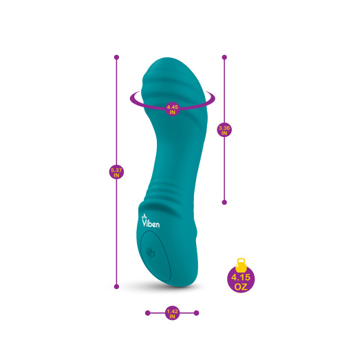 Lalita Mini Pleasure Ridges G-Spot Vibe - Ocean  4