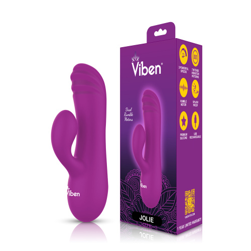 Jolie - Berry - Intense Mini Rabbit Vibe With Pleasure Ridges  3
