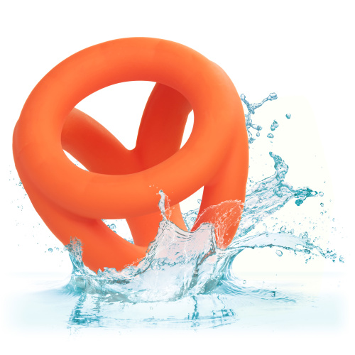 Alpha Liquid Silicone Tri-Ring - Orange  Orange  2