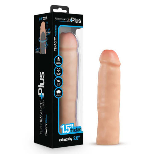 Performance Plus 2 Inch Silicone Penis Xtender  - Beige  2