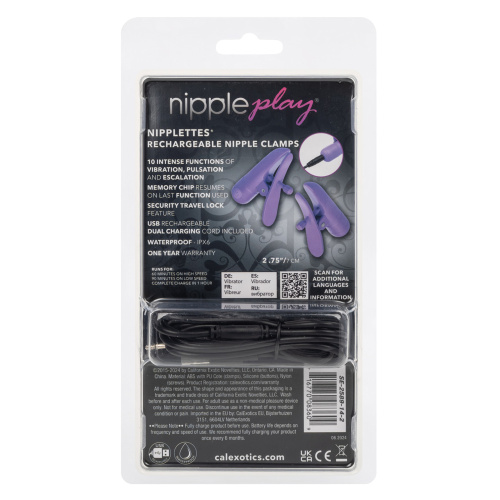 Nipple Play - Nipplettes - Purple Rechargeable  5