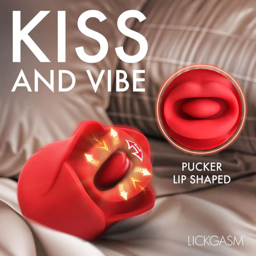 Sweet Kiss Kissing & Vibrating Clitoral Stimulator - Red  2